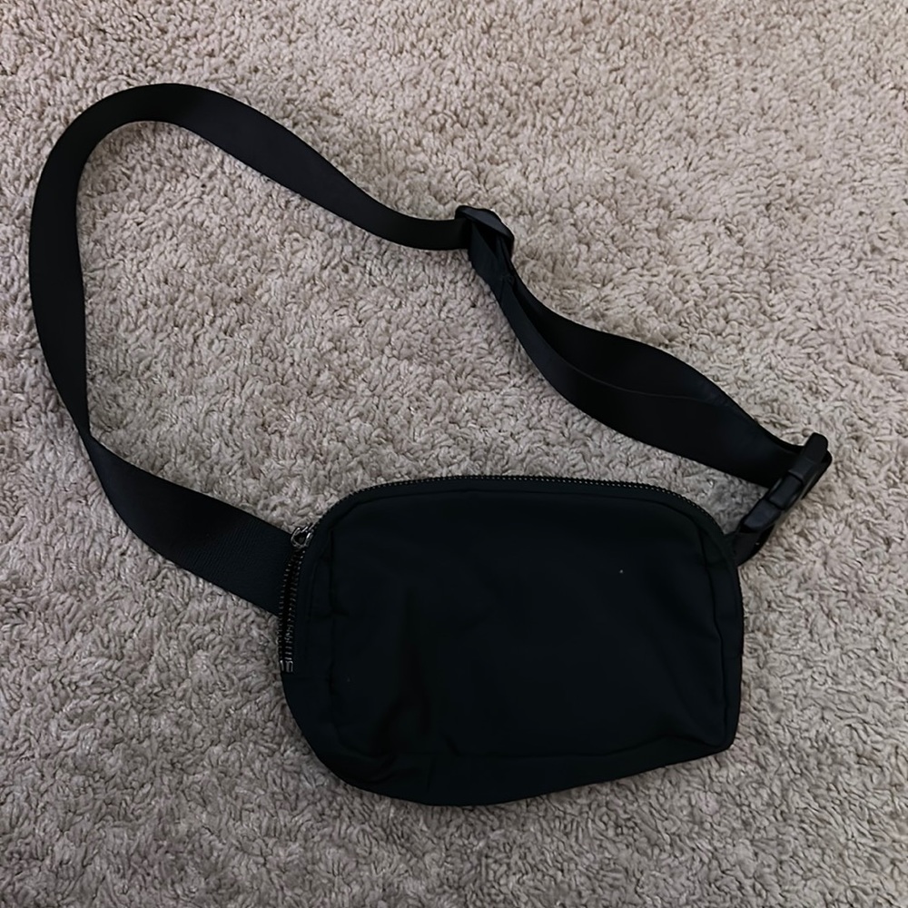 Black Amazon belt bag.